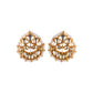 Drop shape flower motif studs