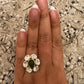 Flower emerald ring