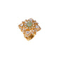 Pumpkin stone polki star ring