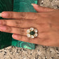 Flower emerald ring