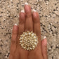 Big size flower polki ring