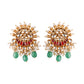 Sun red polki earrings