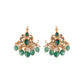 Green motif earrings