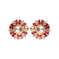 Red lotus polki studs