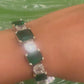 Square emerald tennis bracelet