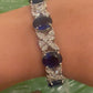 Blue sapphire tennis bracelet