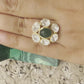 Flower emerald ring