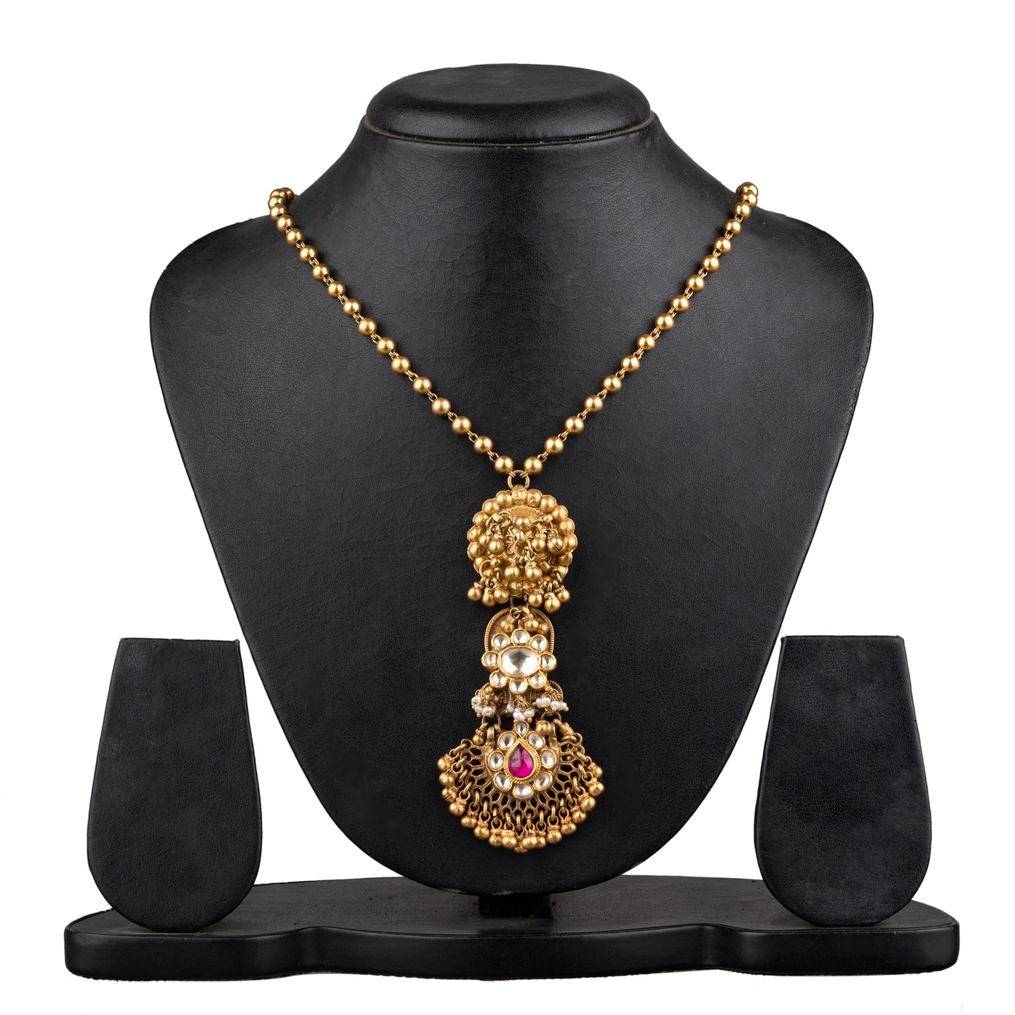 Polki necklace with circular motifs