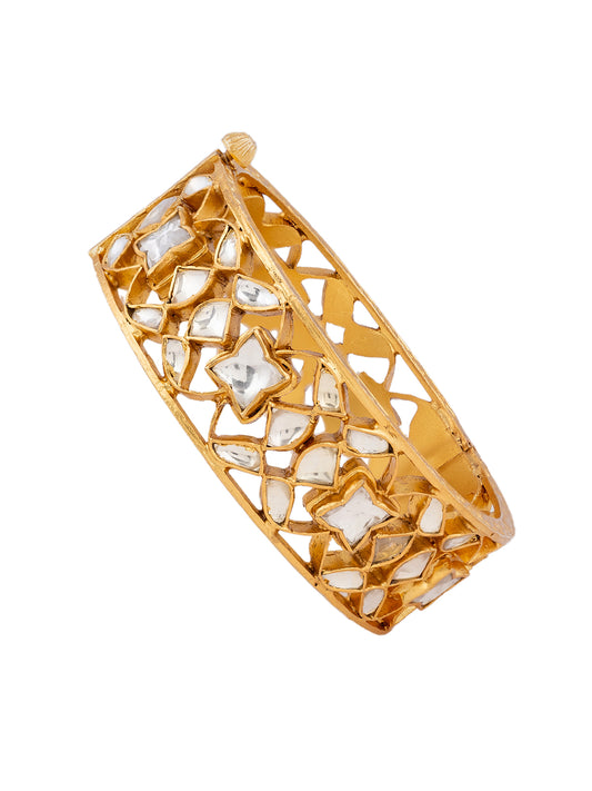 Square Jaali Polki Bracelet